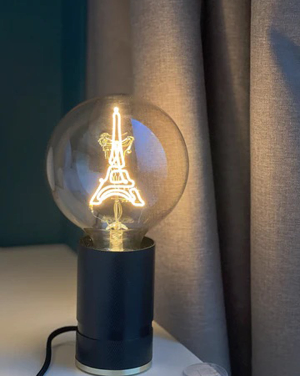 Bulb EIFFEL TOWER Amber with Base Table Lamp PORTABLE