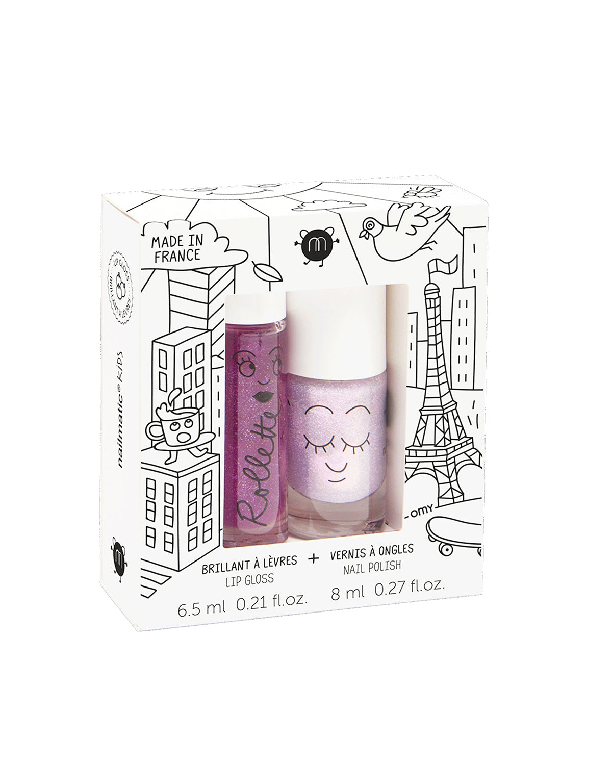 Nailmatic Nailpolish and Lip Gloss Set for Kids LOVELY CITY