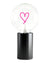 Bulb HEART Red  with Base Table Lamp PORTABLE