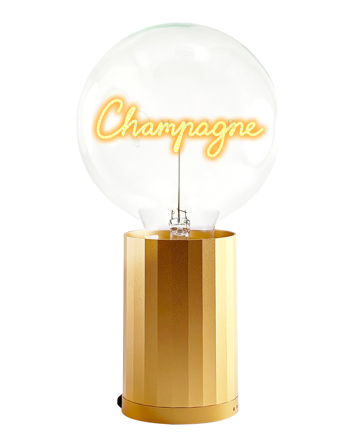 Bulb CHAMPAGNE Amber  with Base Table Lamp PORTABLE