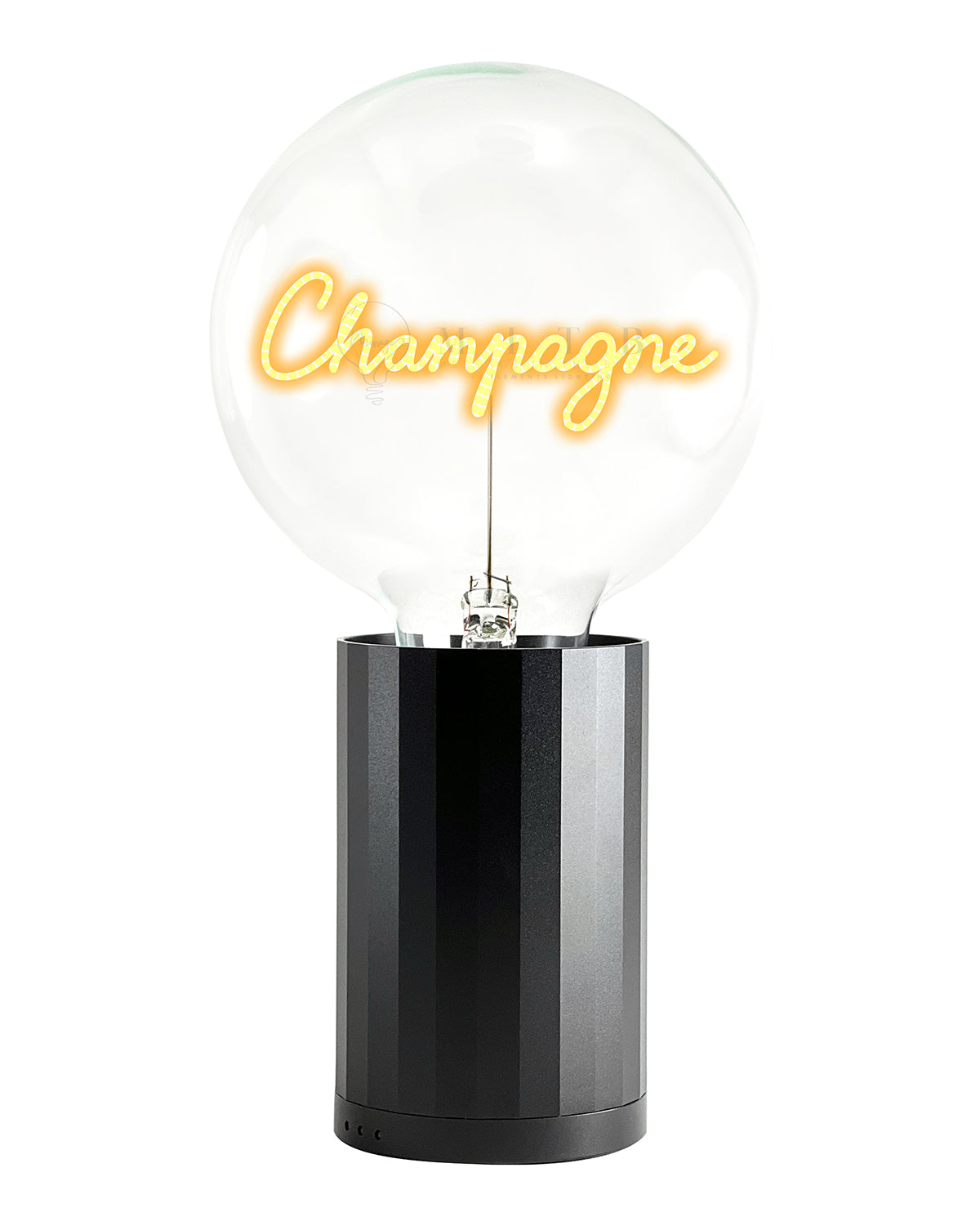 Bulb CHAMPAGNE Amber  with Base Table Lamp PORTABLE