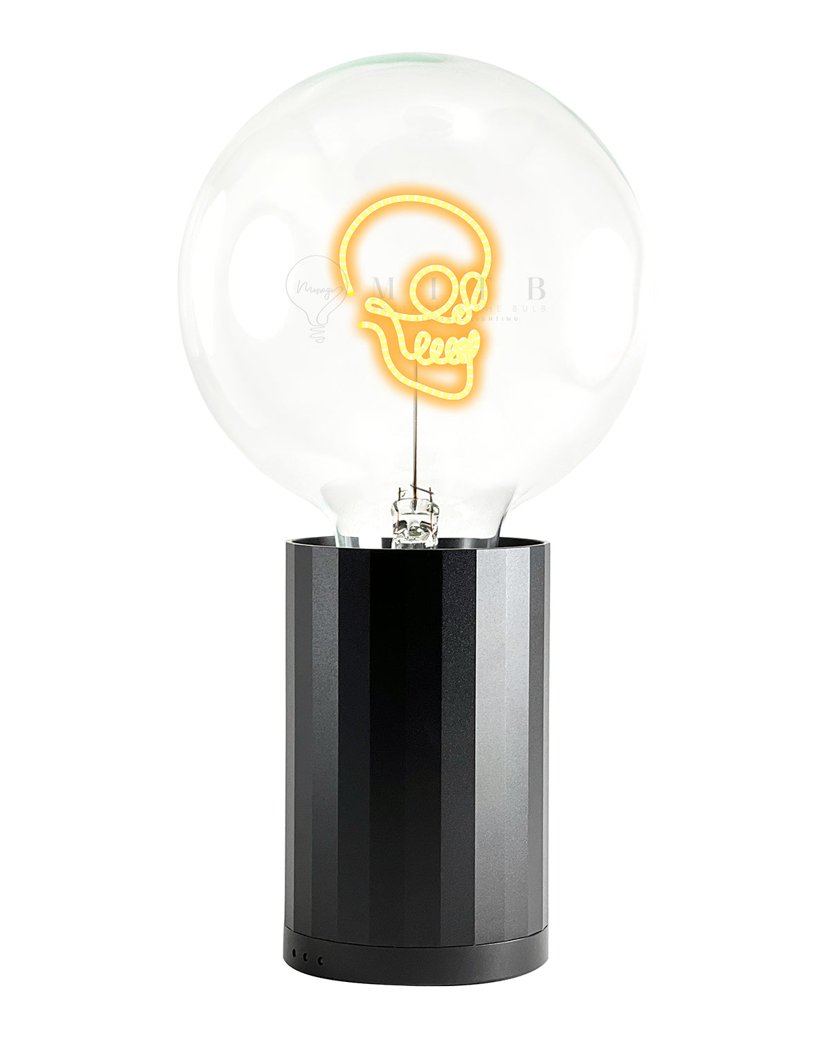 Bulb SKULL Amber with Base Table Lamp PORTABLE