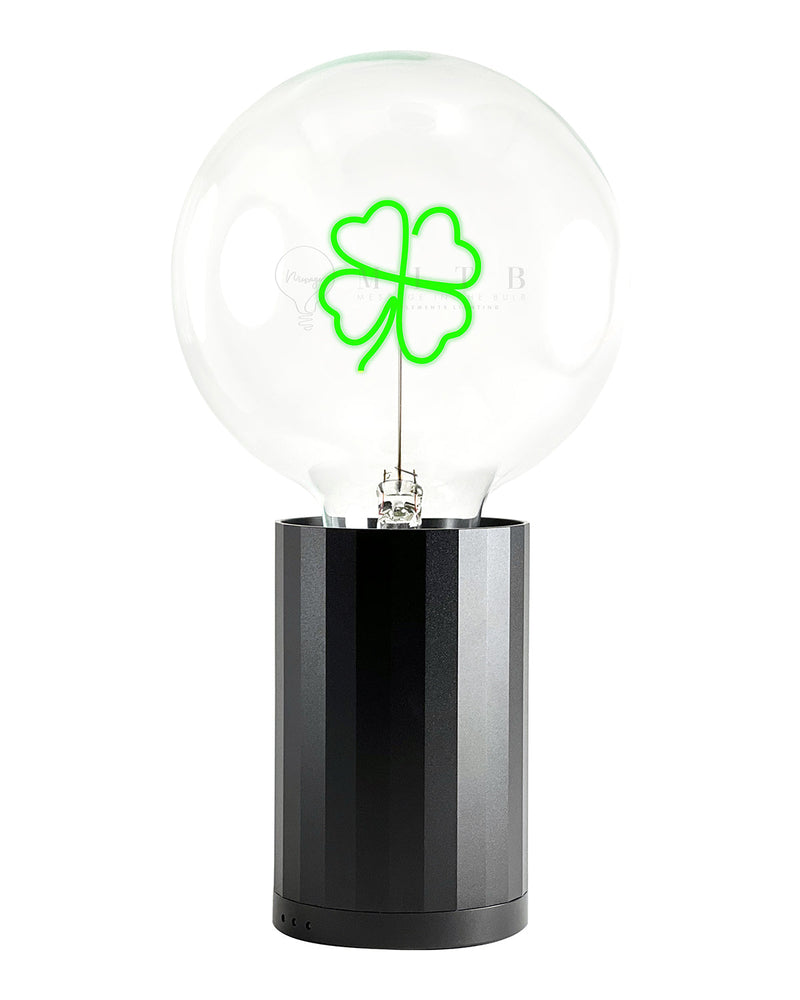 Bulb CLOVER Green with Base Table Lamp PORTABLE