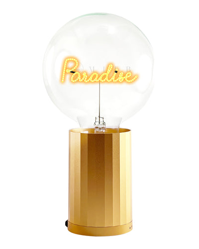 Bulb PARADISE Amber with Base Table Lamp PORTABLE