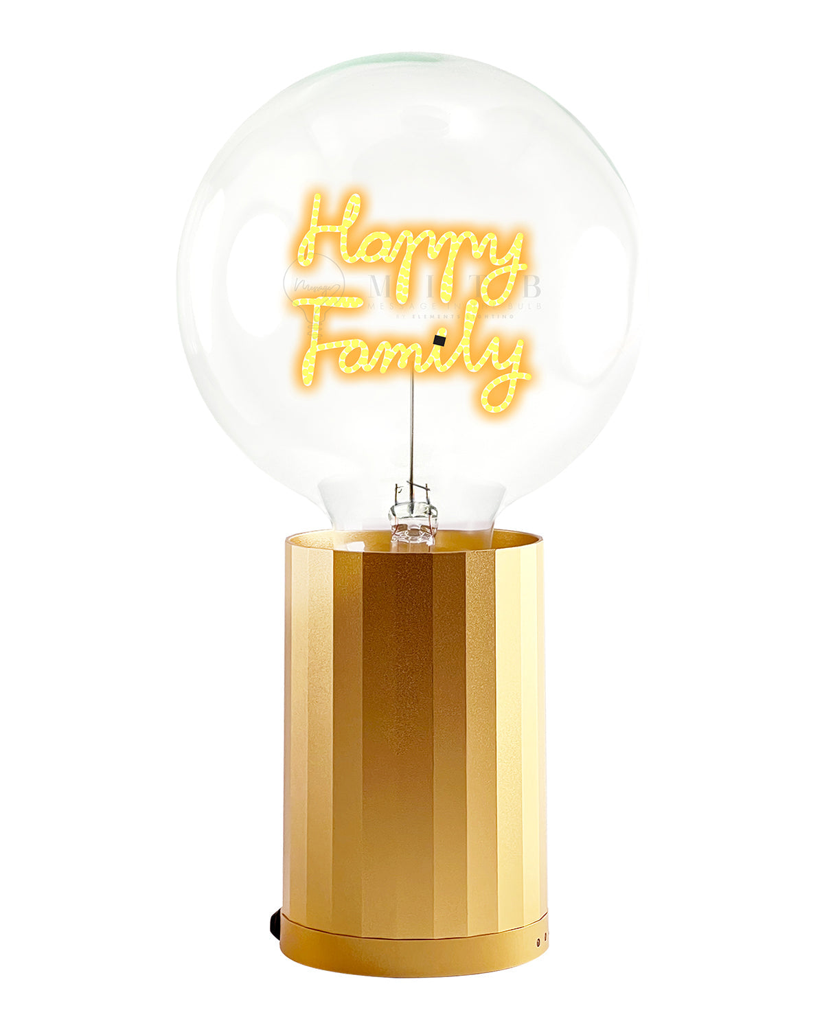 Bulb HAPPY FAMILY Amber  with Base Table Lamp PORTABLE