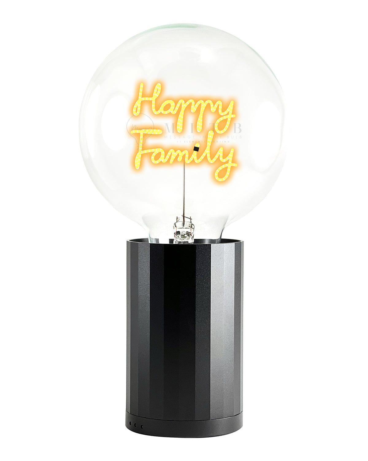 Bulb HAPPY FAMILY Amber  with Base Table Lamp PORTABLE