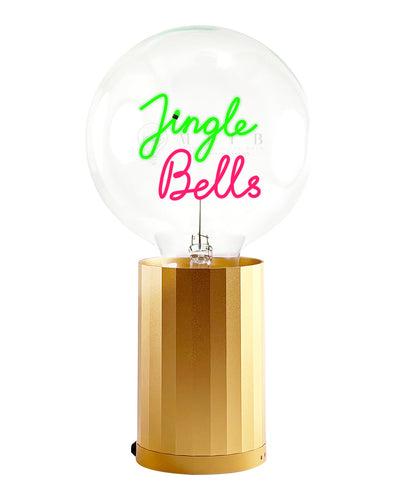 Bulb JINGLE BELLS Green/ Red with Base Table Lamp PORTABLE