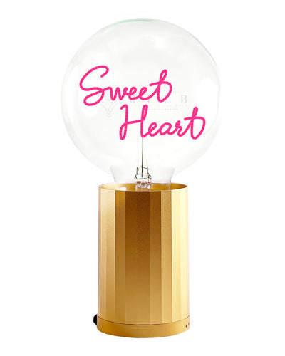 Bulb SWEET HEART Red  with Base Table Lamp PORTABLE