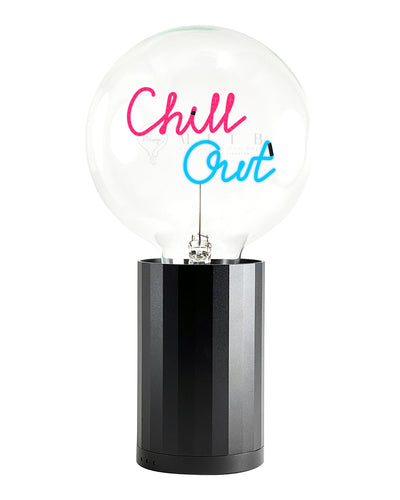 Bulb CHILL OUT Red/ Blue with Base Table Lamp PORTABLE