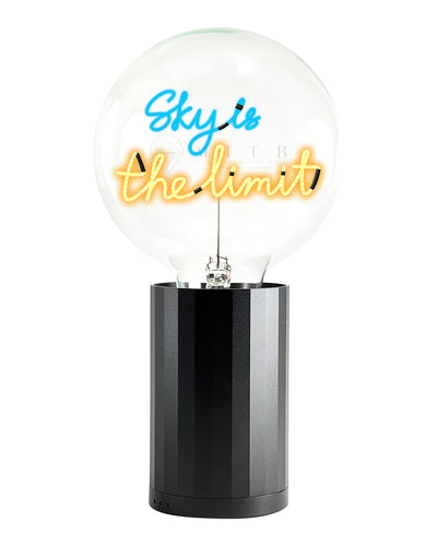 Bulb SKY IS THE LIMIT Blue/ Amber with Base Table Lamp PORTABLE