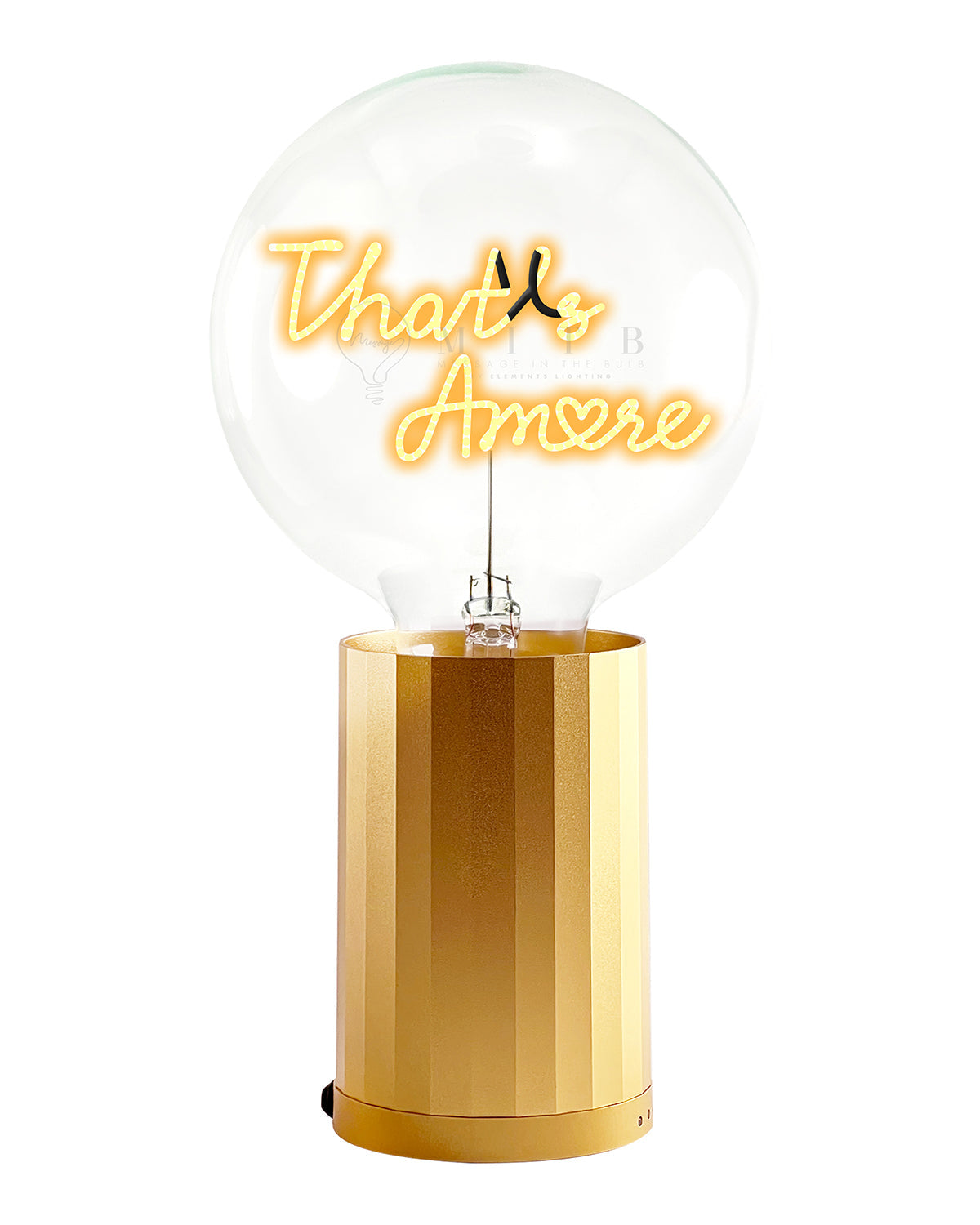 Bulb THAT'S AMORE Amber  with Base Table Lamp PORTABLE