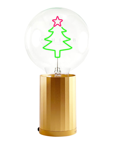 Bulb XMAS TREE Red/ Green with Base Table Lamp PORTABLE