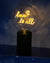 Bulb LOVE IS ALL Amber with Base Table Lamp PORTABLE