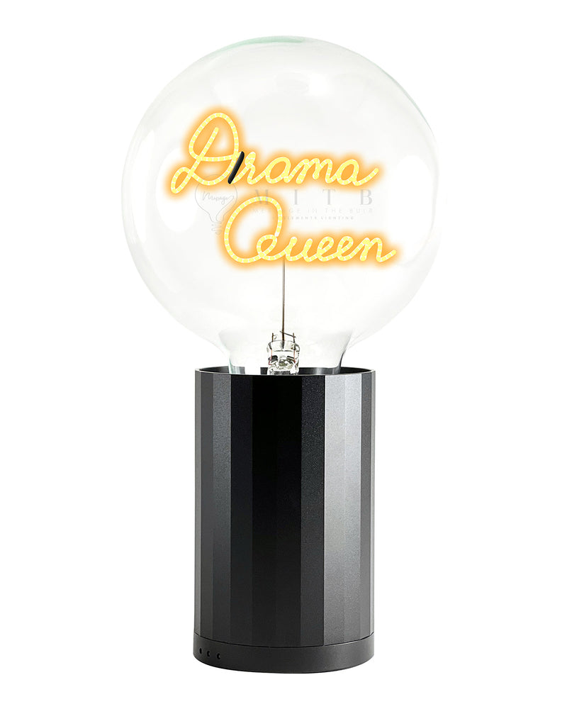 Bulb DRAMA QUEEN Amber with Base Table Lamp PORTABLE