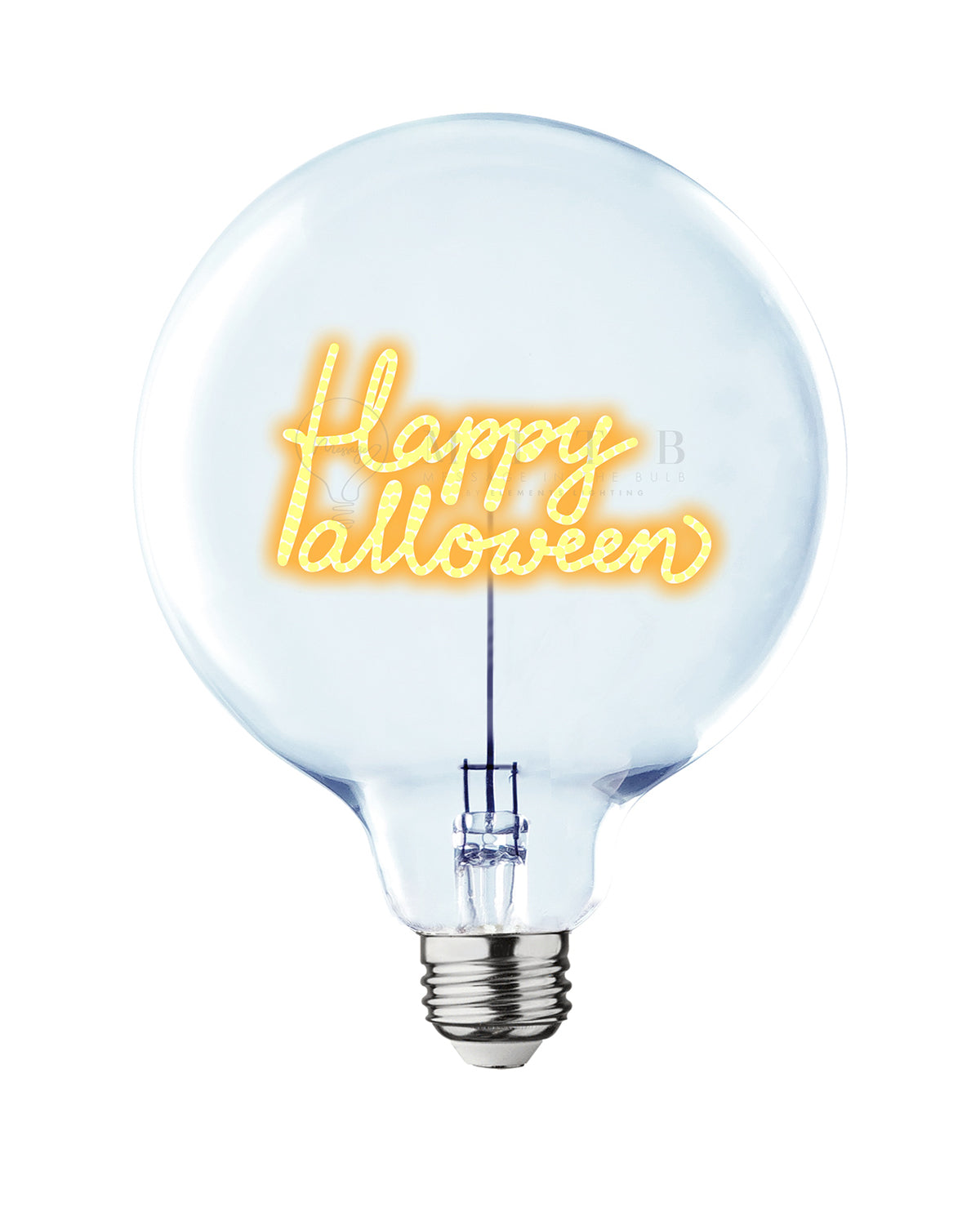 Bulb HAPPY HALLOWEEN Amber