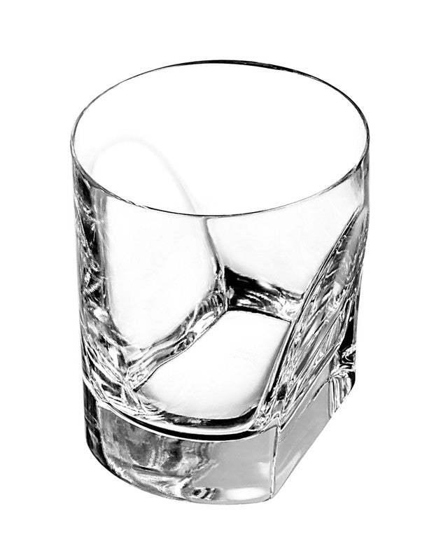 Double Old Fashion Glass CONVERSAZIONE Set of 4  