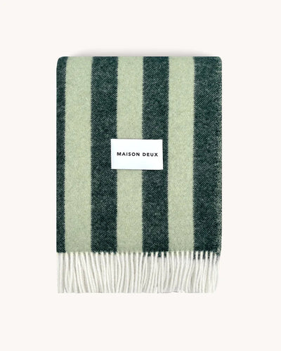 Maison Deux Blanket CANDY WRAP Green / Sage 4.25 x 6.5 ft