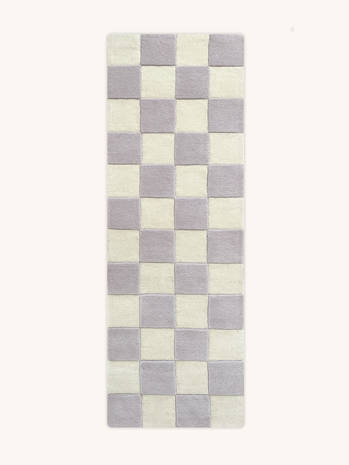 Rug CHECKERBOARD Lilac 1.8 x 5.2 ft