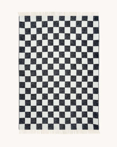 Maison Deux Blanket CHECKERBOARD Black / White 4.25 x 6.5 ft