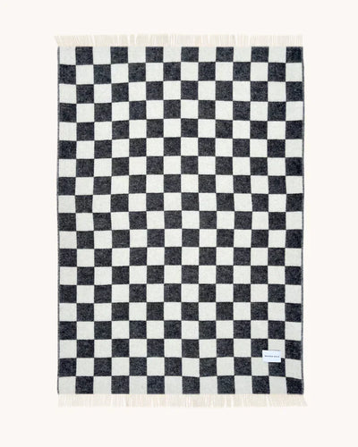 Maison Deux Blanket CHECKERBOARD Black / White 4.25 x 6.5 ft