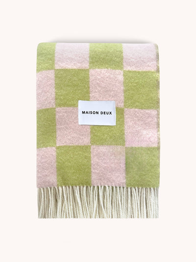 Blanket CHECKERBOARD Kiwi Pink