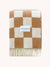 Maison Deux Blanket CHECKERBOARD Terra Brown / White 4.25 x 6.5 ft