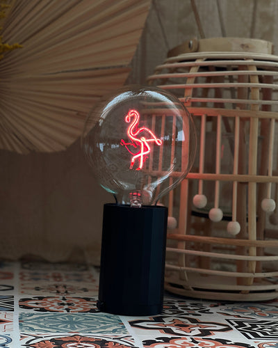 Bulb FLAMINGO Red with Base Table Lamp PORTABLE