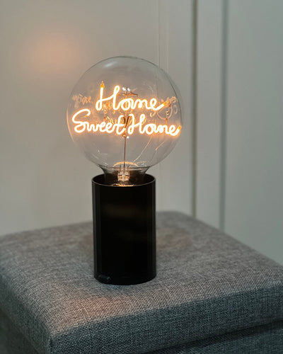 Bulb HOME SWEET HOME Amber  with Base Table Lamp PORTABLE