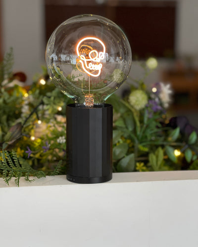 Bulb SKULL Amber with Base Table Lamp PORTABLE