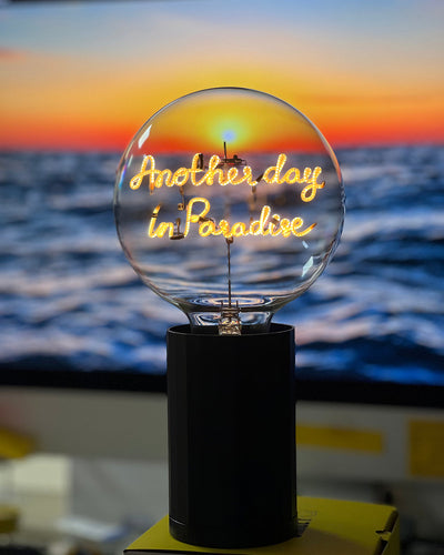 Bulb ANOTHERDAY IN PARADISE Amber with Base Table Lamp PORTABLE