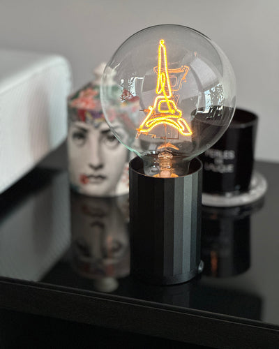 Bulb EIFFEL TOWER Amber with Base Table Lamp PORTABLE