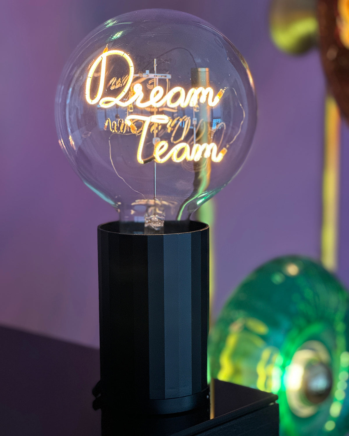 Bulb DREAM TEAM Amber  with Base Table Lamp PORTABLE