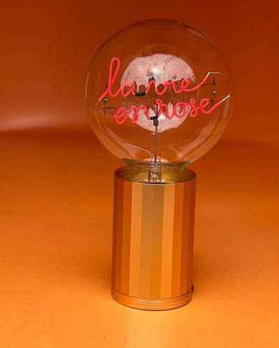 Bulb LA VIE EN ROSE Red  with Base Table Lamp PORTABLE