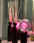 Bulb HEART Red  with Base Table Lamp PORTABLE