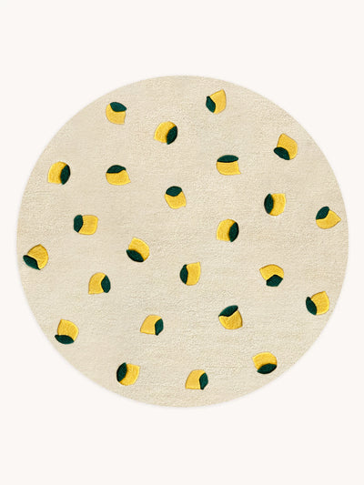 Maison Deux Rug LEMONS 3.9 ft diameter