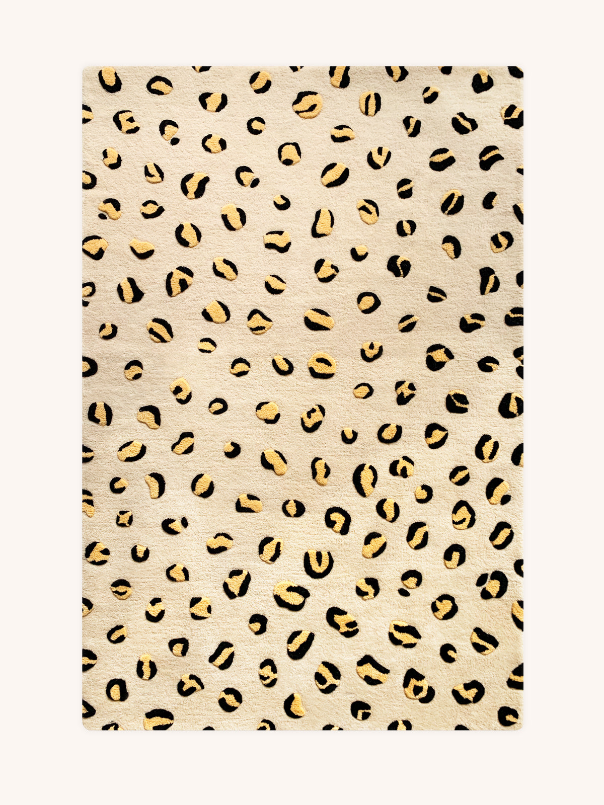 Maison Deux Rug LEOPARD Beige / Brown and Black Print 5.5 x 7.9 ft