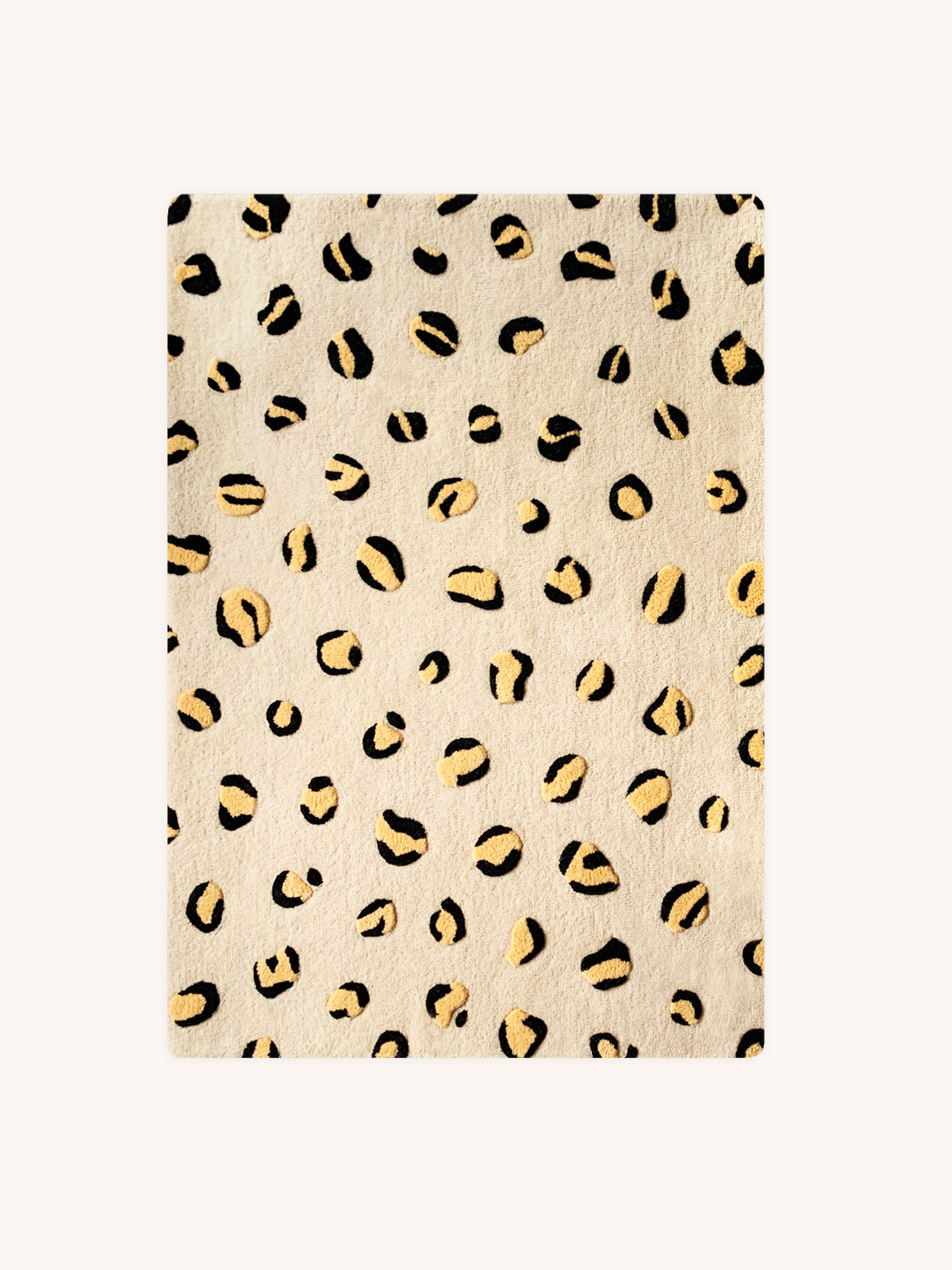 Maison Deux Rug LEOPARD Beige / Brown and Black Print 2.6 x 3.9 ft