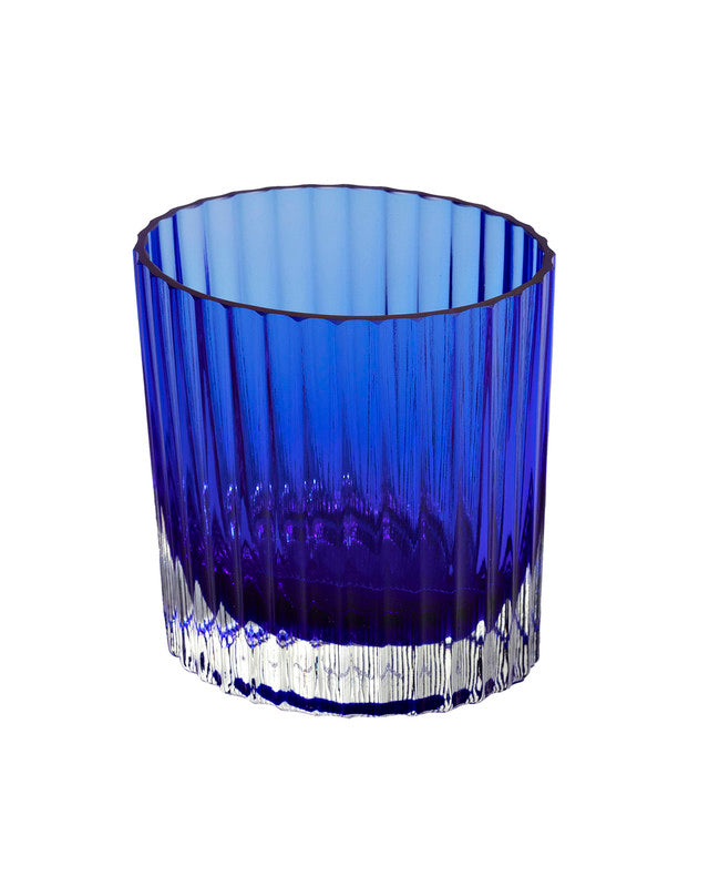 Wine Glasses NASTRI Set of 6  Blue 10 oz, H 3.3"