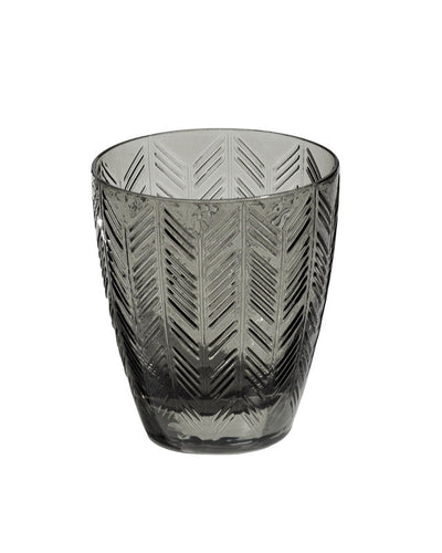 Missoni Home Wine Glasses ZIG ZAG Set of 6  Grey 9.8 oz, diam. 3.25", H 3.75"