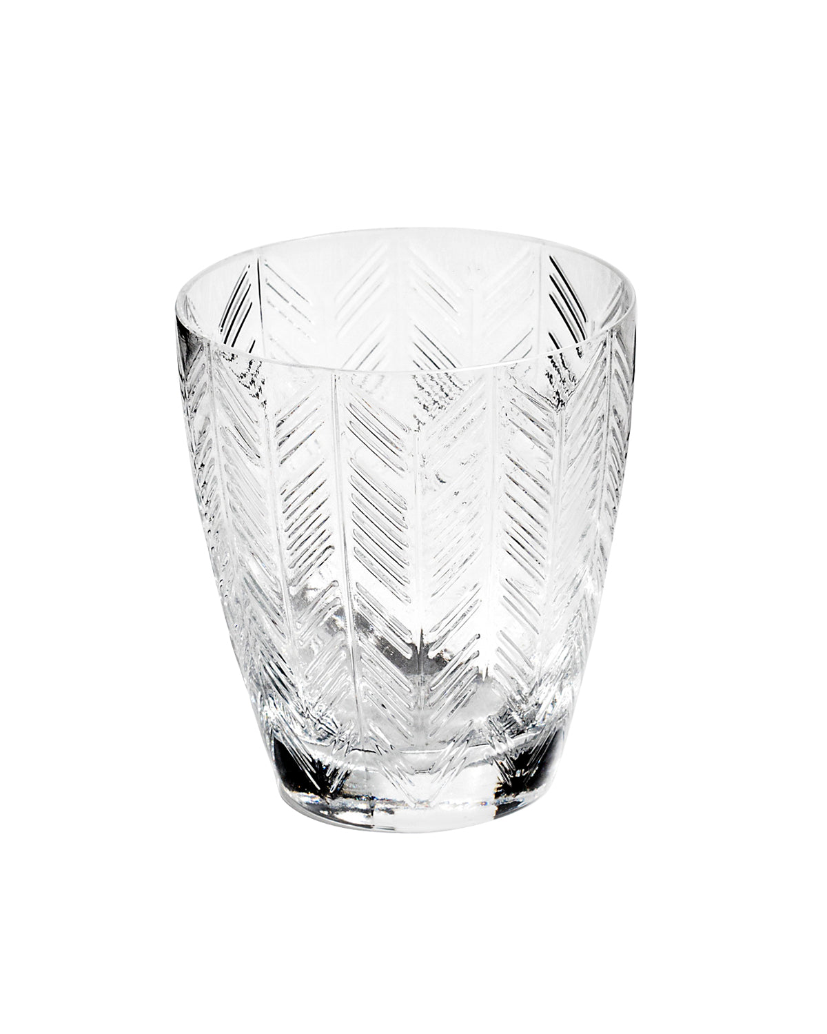 Wine Glasses ZIG ZAG Set of 6  Transparent 9.8 oz, diam. 3.25", H 3.75"