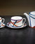 Missoni Home Tea Cup & Saucer NASTRI Set of 2 in Luxury Box Multicolor diam. 3.3", H 2.3", cap. 7.5 oz, Saucer dim. 6"