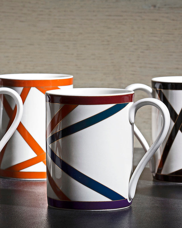 Missoni Home Mug Cup NASTRI in Luxury Box Multicolor diam. 3", H 3.9", cap. 12.5 oz