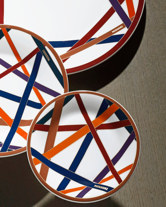 Missoni Home Bread and Butter Plates NASTRI Set of 2  Multicolor diam. 6"