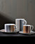 Missoni Home Tea Cup & Saucer STRIPES Set of 2 in Luxury Box Jenkins 148 diam. 3.3", H 2.3", cap. 7.5 oz, Saucer diam. 6"