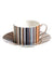 Missoni Home Tea Cup & Saucer STRIPES Set of 2 in Luxury Box Jenkins 148 diam. 3.3", H 2.3", cap. 7.5 oz, Saucer diam. 6"