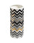 Missoni Home High Vase ZIG ZAG  Gold diam. 6.3", H 14"