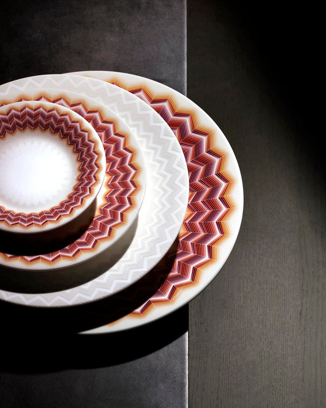 Missoni Home Dessert Plates ZIG ZAG Set of 6 Jarris 156 diam. 8.5"