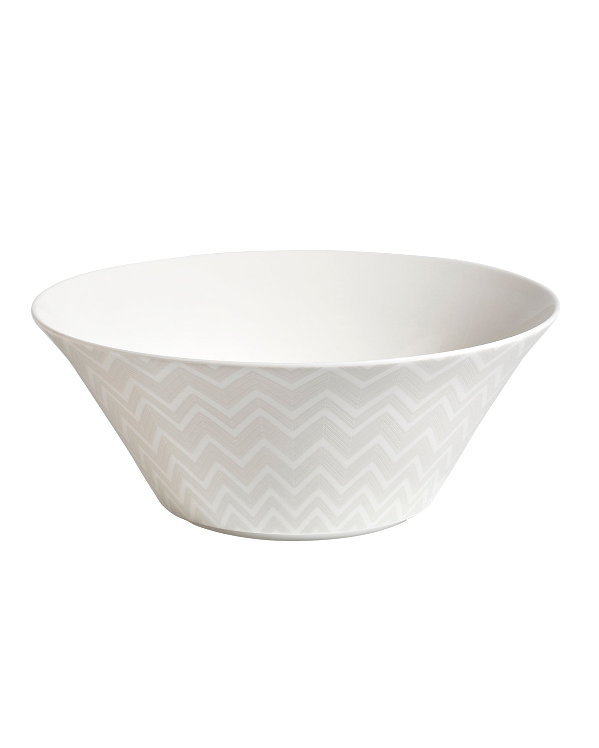 Missoni Home Salad Bowl ZIG ZAG  White diam. 10.5" x 4.3"