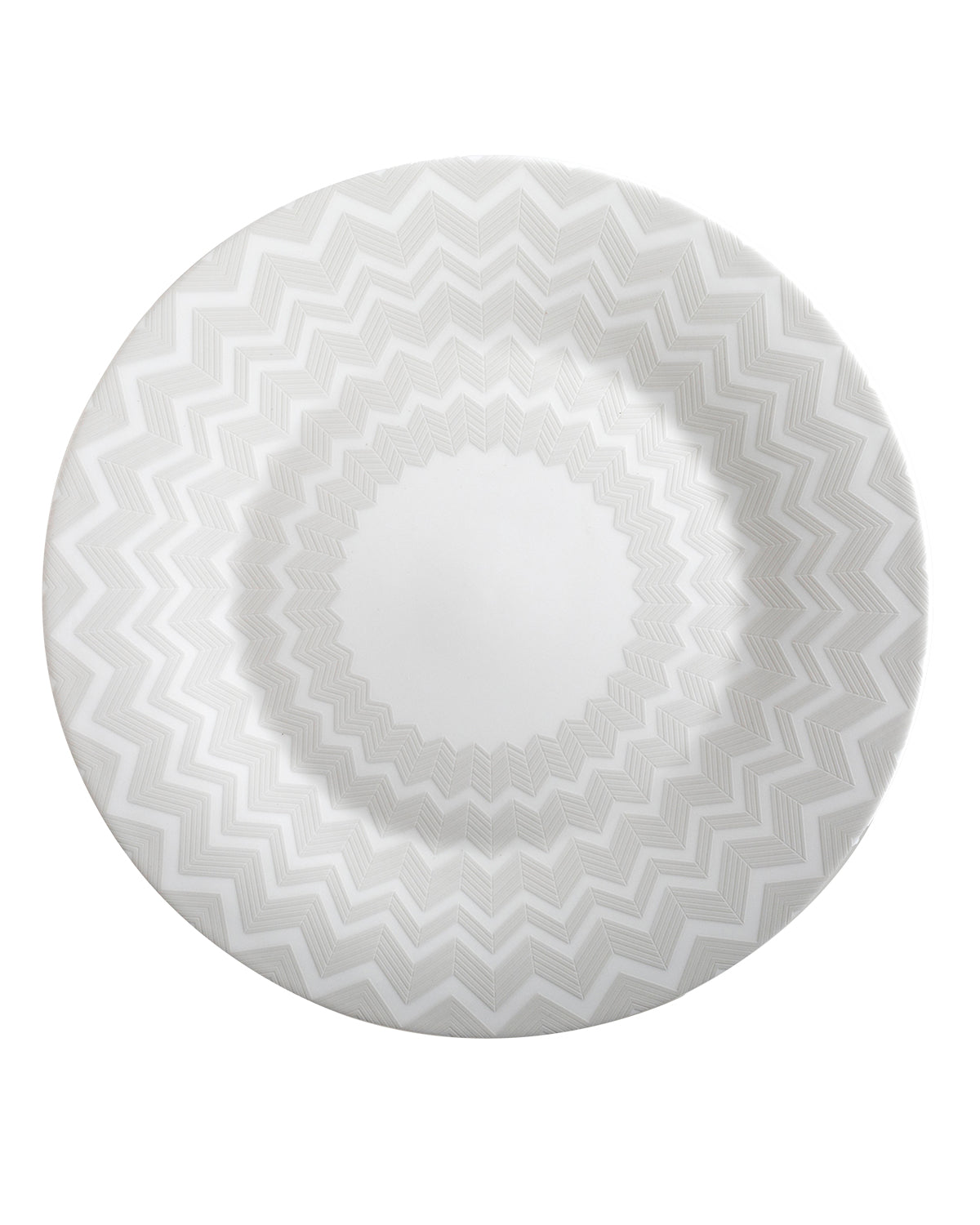 Missoni Home Charger Plate ZIG ZAG  White diam. 12.5"