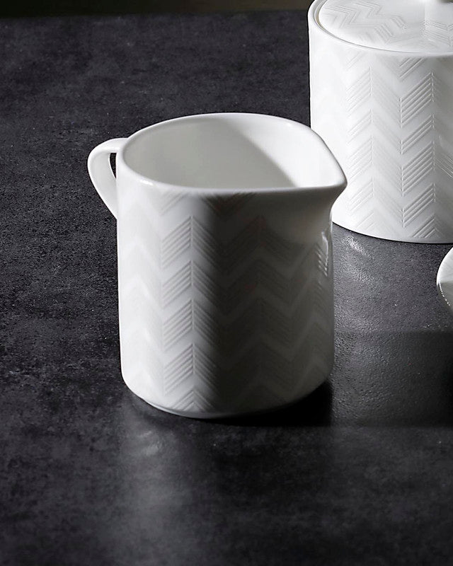 Missoni Home Creamer ZIG ZAG  White diam. 3.5", H 3.3"